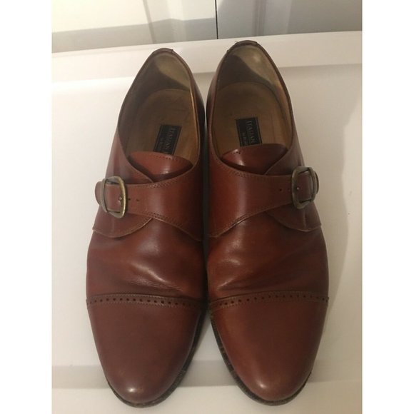 ITALIAN PREMIER Nordstrom Brown Men’s Sz 9 1/2‎ D Monk Strap Leather Dress Shoes main image 8